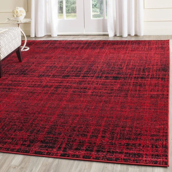 Safavieh 2&-6x22 x 16& Adirondack ADR116F Red, Black Rug