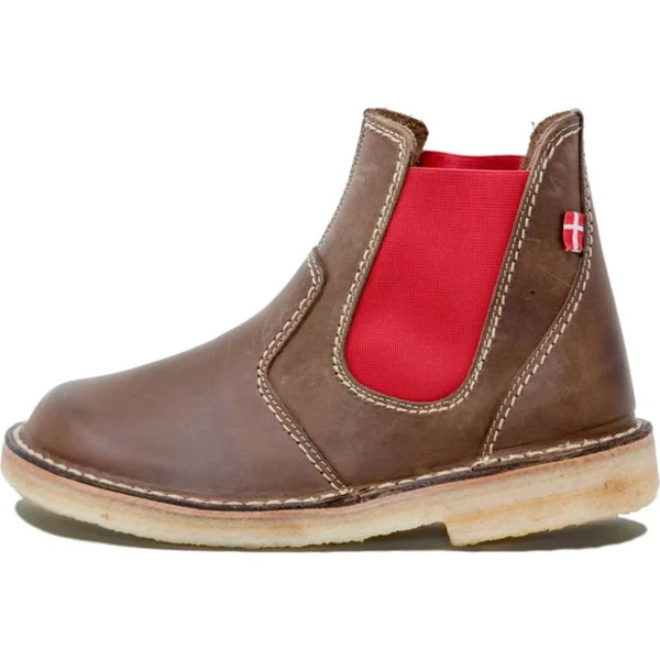 Duckfeet Roskilde Chelsea Boot - Size: 45, Cocoa/Red Leather