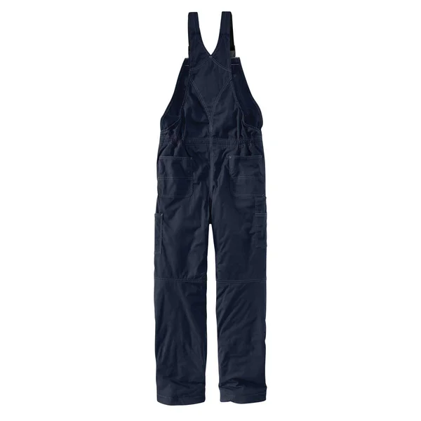 Carhartt Men's Flame Resistant Quick Duck Lined Bib Overall - 42x32 - Dark Navy