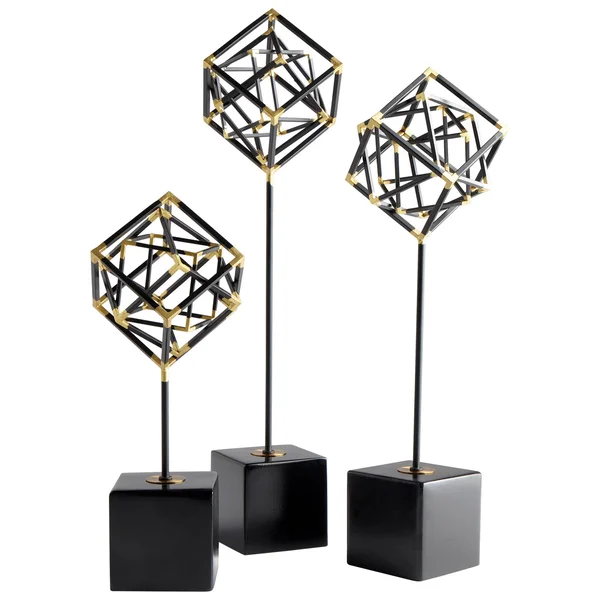 All The Right Angles Sculpture - Medium, Cyan Design 09096
