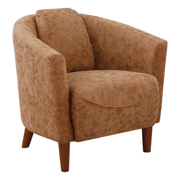 Os Home and Office Furniture Model ARN-P42 Sand Faux Leather Club Chair
