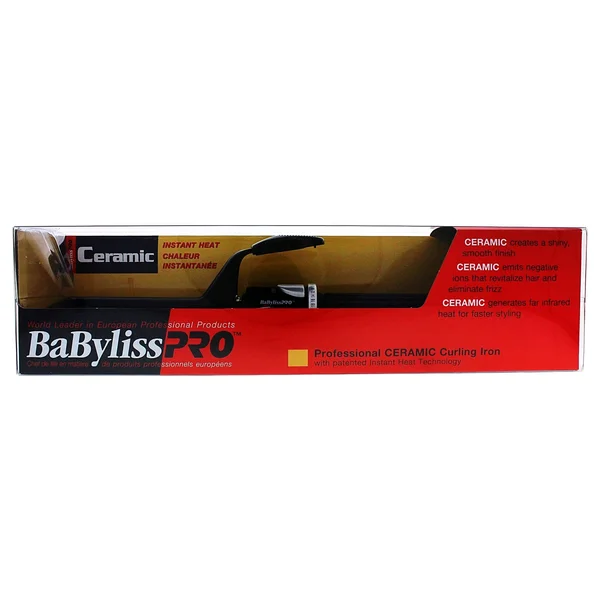 Babyliss Pro Professional Ceramic Curling Iron - Model #BABC75MC - Black by BaBylissPRO for Unisex