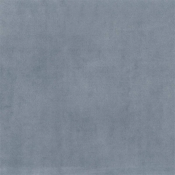 Pemberly Row Velvet Upholstered Loveseat in Blue Gray and Dark Walnut