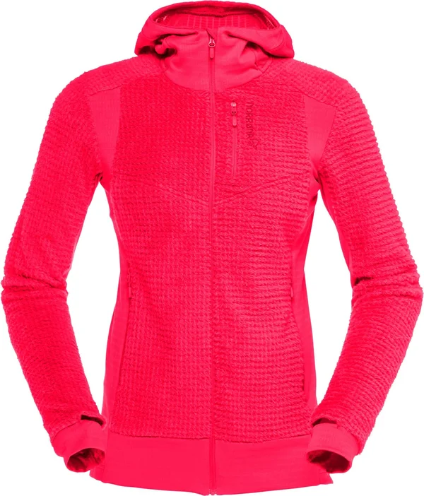 Norrona Women's Lofoten Alpha120 Zip-Up Hoodie - Large - Crisp Ruby