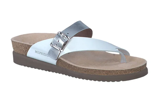 Mephisto Women's Helen Mix - White Patent - Nickel Star
