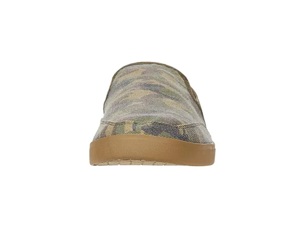Sanuk Men's Vagabond Camo Slip on Sneaker Woodland Camo Washed Canvas Size 8 M