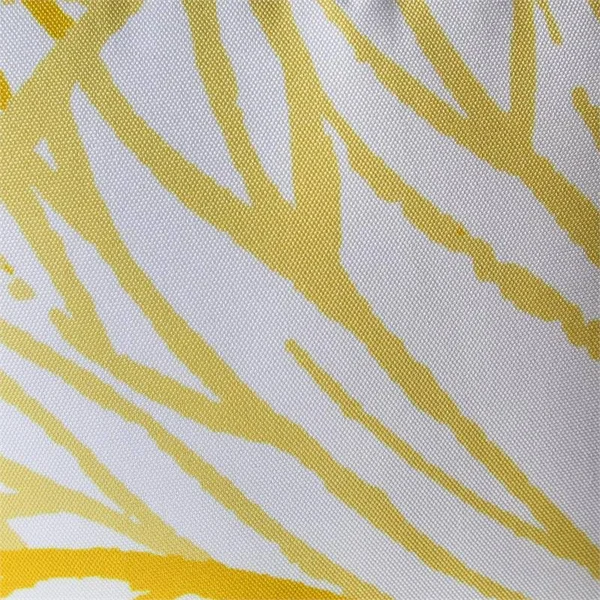 Homey Cozy 20x22 Fabric Outdoor Classic Leaves Throw Pillow in Yellow (Set of 2)