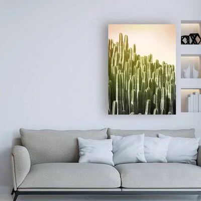 &Pink Sky Cactus& by Lexie Green - Wrapped Canvas Photograph Print Millwood Pines Size: 19x22 H x 14x22 W x 2x22 D