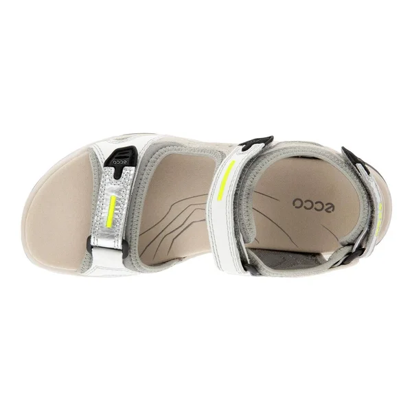 Ecco Offroad Women's Flat Sandal Multicolor - Silver Metallic, 39, M