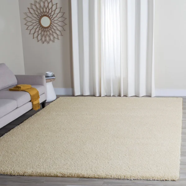 Santa Monica Shag Rug Ivory 9&x12& Safavieh