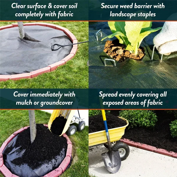 Southwest Boulder & Stone Weed Barrier Landscape Fabric for Outdoor Gardens - 3& x 100& 20 Year Guarantee