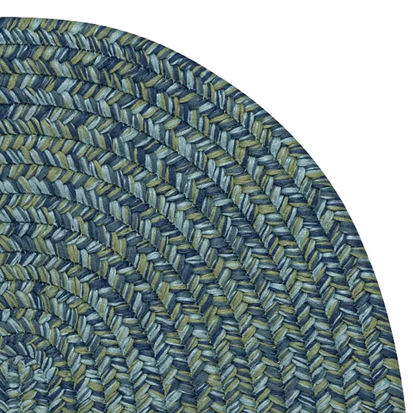 Colonial Mills Carrington Tweed Storm Gray Rug - 5 ft x 8 ft Oval