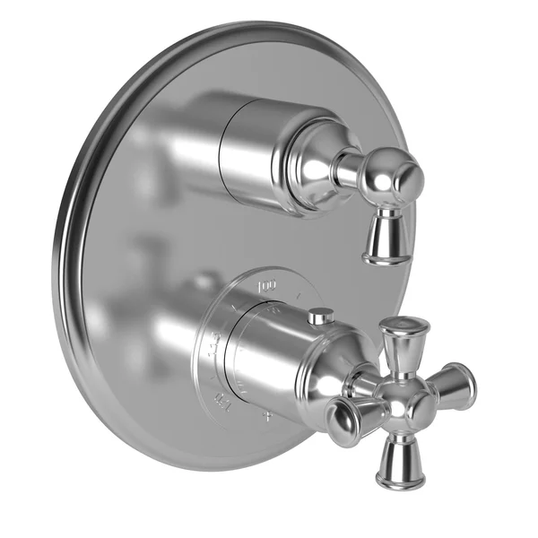 Newport Brass 3-2403TR/08A 1/2x22 Round Thermostatic Trim Plate with Handle - Antique Copper