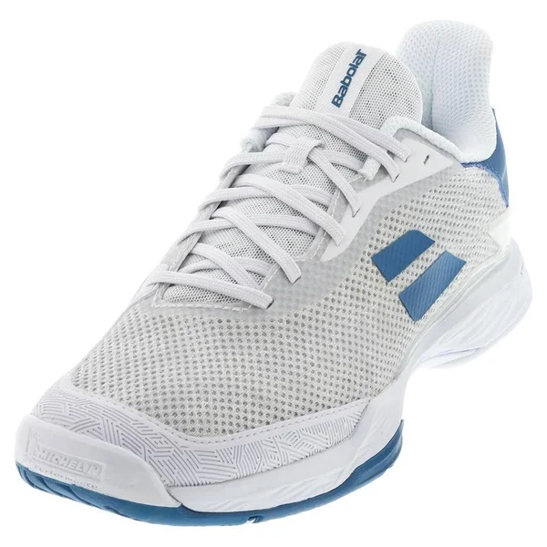 Babolat Men's Jet Tere Tennis Shoes White and Blue - White, 11.5