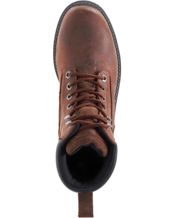 Wolverine Men's Floorhand 6in Waterproof Work Boot - Dark Brown - 11.5 EW