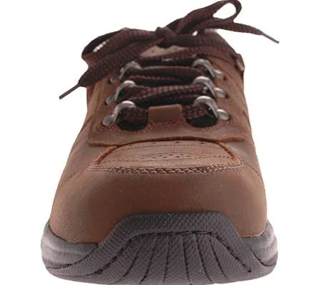Men's OrthoFeet Shreveport Brown Leather 14 XXW - Adult Unisex