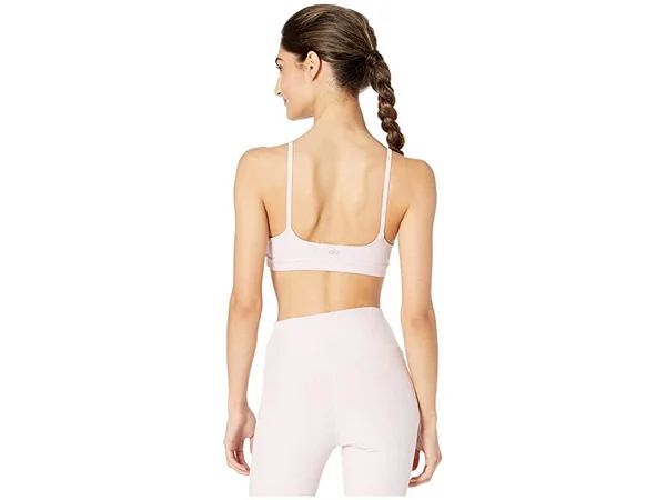 Alo Yoga - Alosoft Lounge Bra in Soft Pink Heather, Size: Small