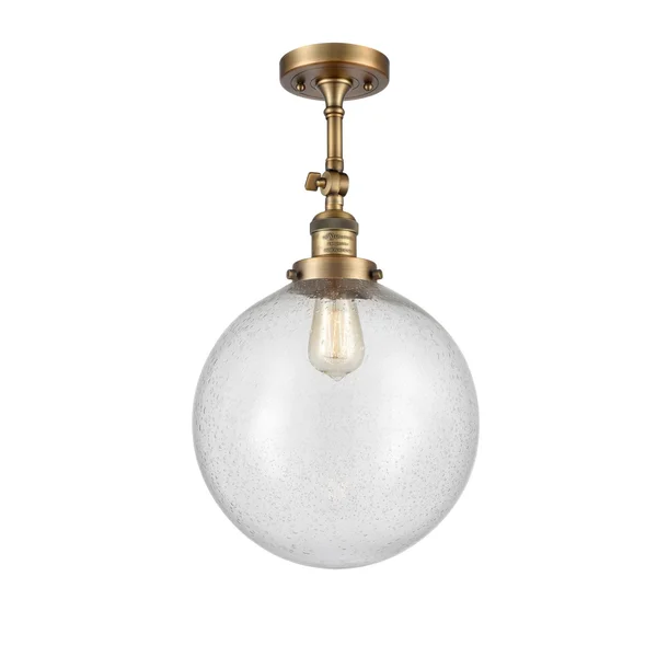 Innovations 201F-BAB-G201-12 Black Antique Brass XX-Large Beacon 1 Light Semi-Flush Mount