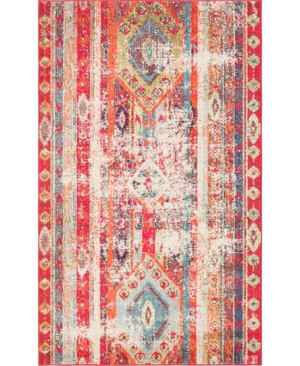 Unique Loom Kubok Sedona Area Rug - 5& x 8& - Fuchsia