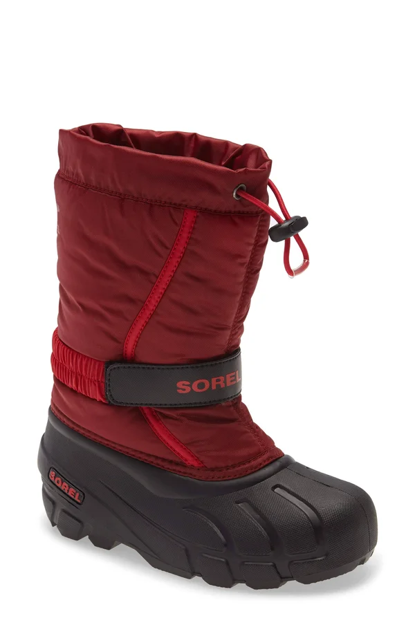 Sorel Youth Flurry Boot - 2 - Red Jasper, Mountain Red