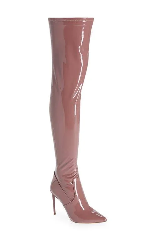 Steve Madden Viktory Over The Knee Boot - Size 5.5 in Mauve Pat at Nordstrom