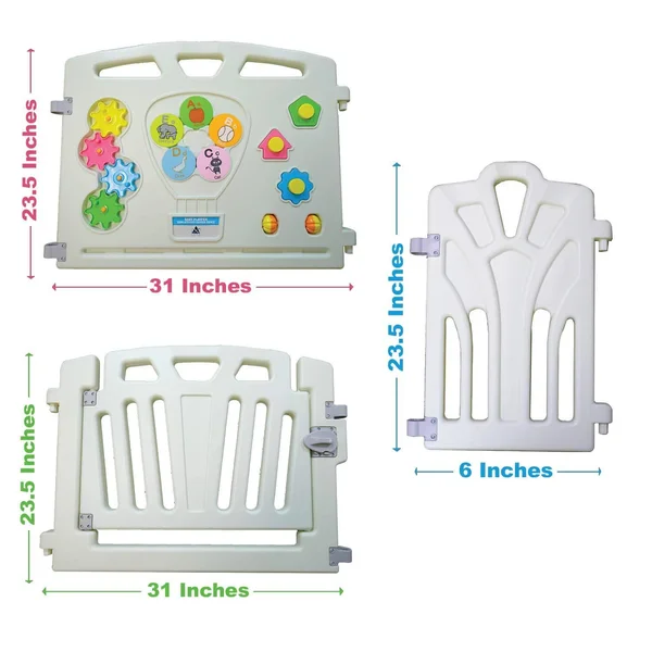 Baby Playpen Kids Activity Center - 14 Panel, Safety Play Yard Area - Indoor, Outdoor Portable Fence, Adjustable, Non-Toxic, M