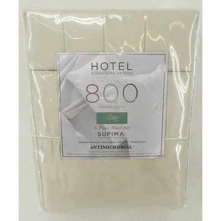 Hotel Signature 800TC 100% Supima Cotton Sateen King Sheet Set in Tan
