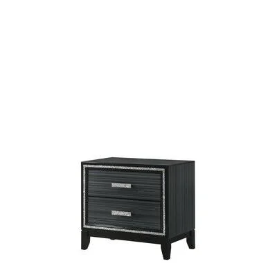 Haiden 2 Drawer Nightstand Everly Quinn Color: Weathered Black