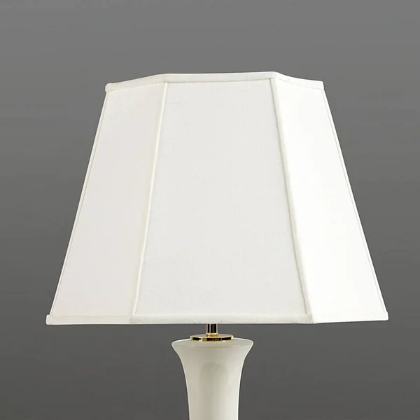 Couture Hexagonal Lamp Shade White Linen 18x22 - Ballard Designs