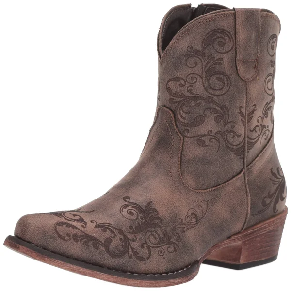 Roper Women's Short Stuff Zip Brown Fashion Boots