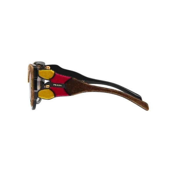 Prada PR 10Us SRJ0A7 Brown Yellow Pink