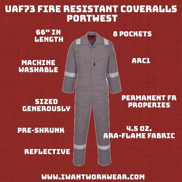 Portwest UAF73 - Araflame NFPA 2112 Coverall - Navy - 48