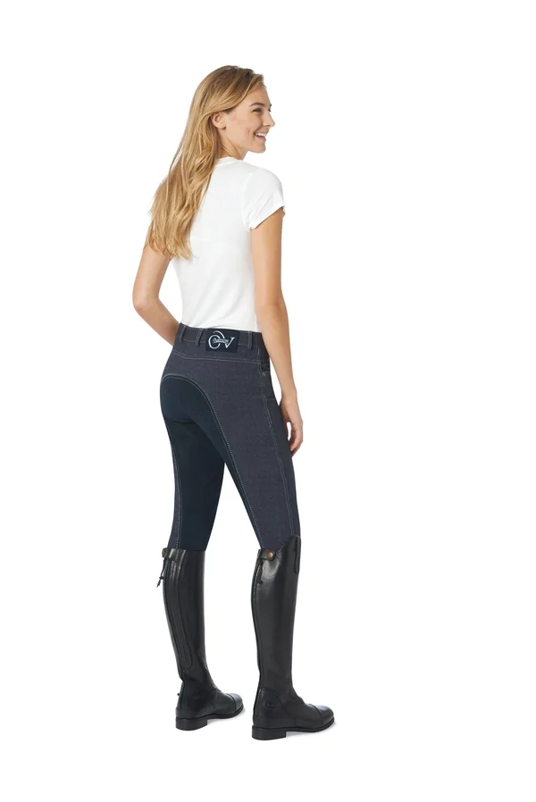 Ovation Euro Jean Front Zip Breeches - Ladies, Full Seat