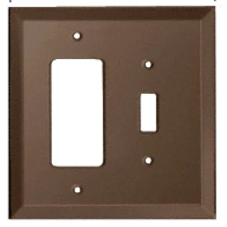 CRL GMP14B Bronze Designer Toggle Combo Glass Mirror Plate