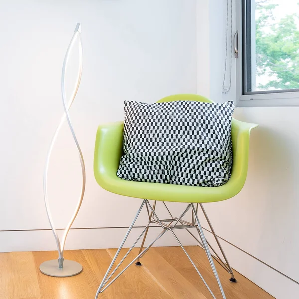 Brightech Twist LED Spiral Decorative Standing Floor Lamp with Dimmer, Silver