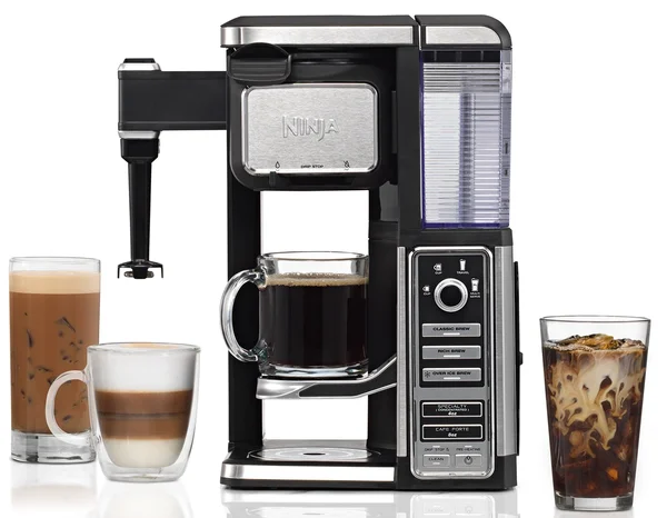 Ninja Single-Serve - Pod-free Coffee Maker Bar with Hot and Iced Coffee, Auto-iQ, Built-in Milk Frother, 5 Brew Styles, and Water