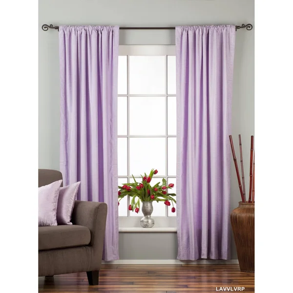 Lavender Rod Pocket Velvet Curtain - Drape, Panel - Piece