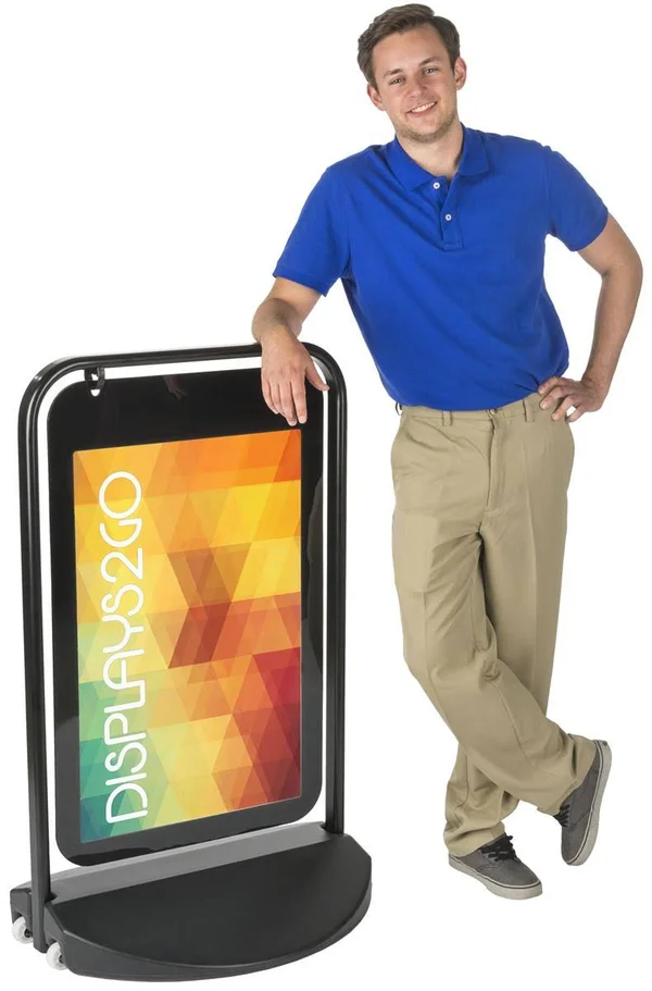 Swinging Pavement Sign with Black Polyethylene Water Base