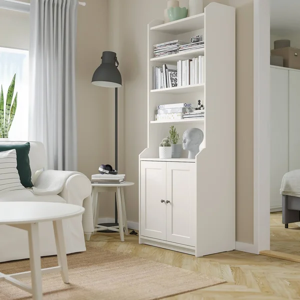 IKEA - HAUGA High Cabinet with 2 Doors, White, 27 1/2x78 3/8 20415046