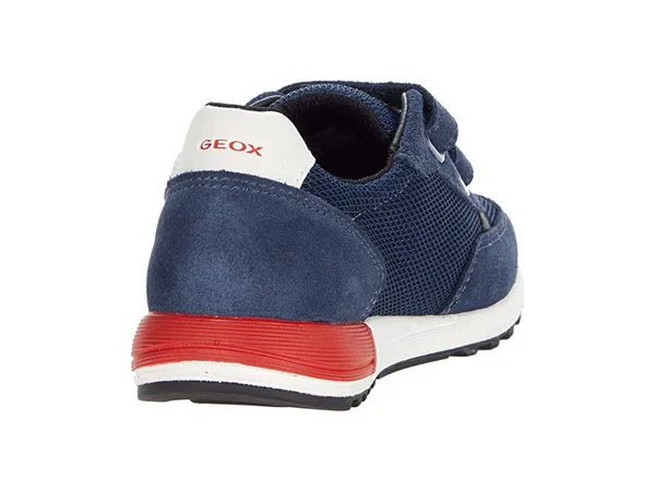Geox Shoes Alben Boy Navy and Red, Size 10.5