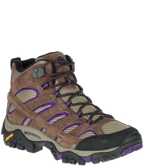 Merrell Moab 2 Mid Vent Hiking Boot Women's, Bracken/Purple, 11