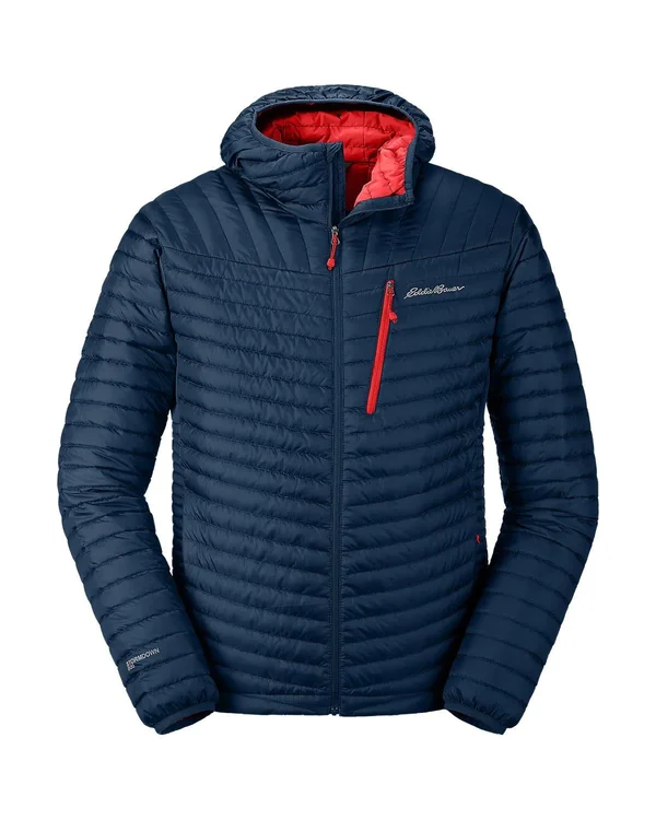 Eddie Bauer Men's MicroTherm 2.0 Down Hooded Jacket - Blue - XXXL