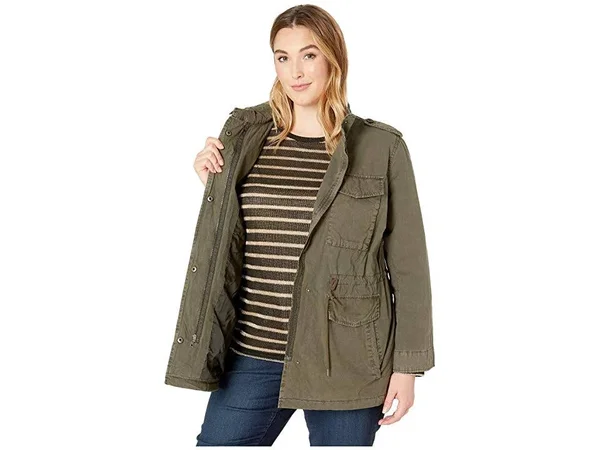 Levi&s Plus Size Parachute Cotton Military Jacket (Army Green) Women's Coat