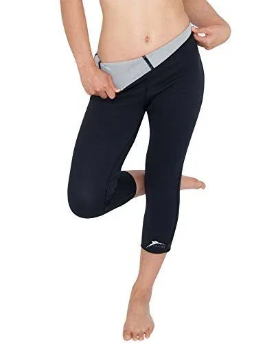 Delfin Spa - Heat Maximizing Capris - Black - Size: XL