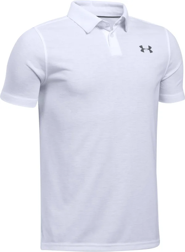 Under Armour Boys' Threadborne Polo - Boy's, Size: Small, White