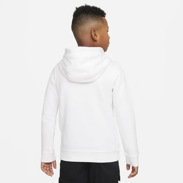 Nike Sportswear Club Fleece Big Kids& Pullover Hoodie in White - Size: XL, CJ7861-107
