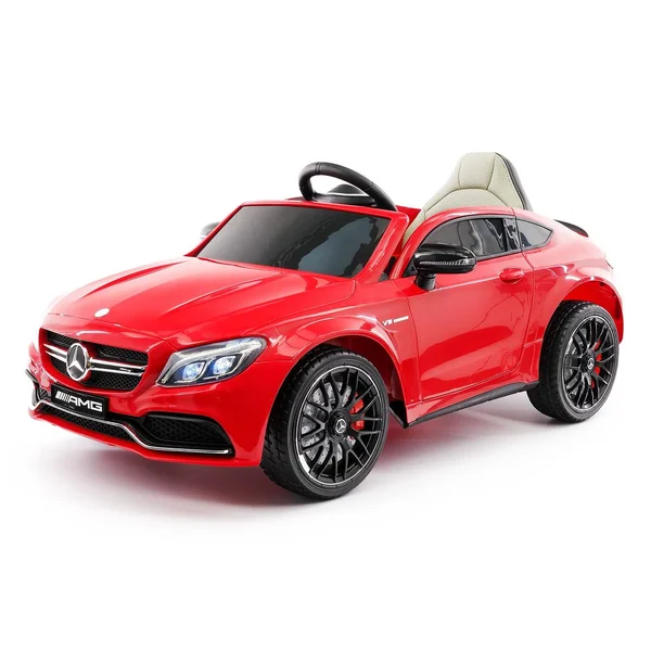 Mercedes C63S 12V Kids Ride-On Car with R/C Parental Remote, Red