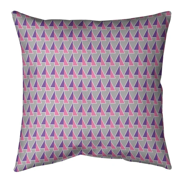 Two Color Shifted Arrows Pattern Throw Pillow - 26 x 26 - Blue & Orange - Polyester