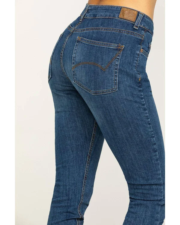 Dickies Indigo Women's Perfect Shape Skinny Leg Stretch Denim Jeans