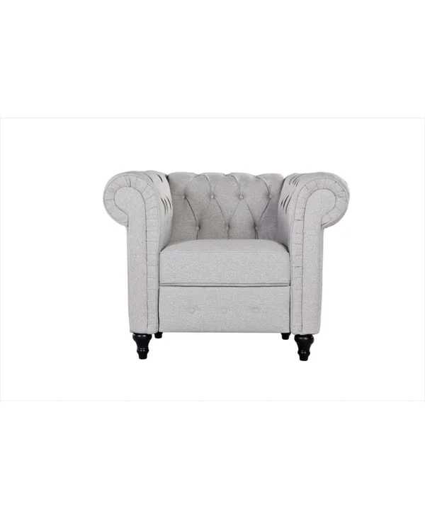 US Pride Furniture Teressa Chesterfield Chair - Beige